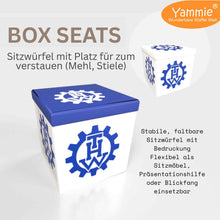 Lade das Bild in den Galerie-Viewer, Box Seat – Sitzwürfel mit Stauraum & Logo