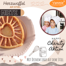 Lade das Bild in den Galerie-Viewer, Miete Herzwaffel am Stiel
