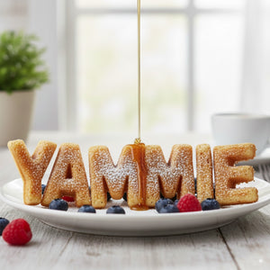 Waffel Brunch Geschenkbox  - 2 Waffelteigsorten Omas Art und vegan